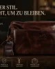 Kulturtasche aus Echtleder Two-Tone Dunkelbraun Kulturtasche aus Echtleder Two-Tone Dunkelbraun
