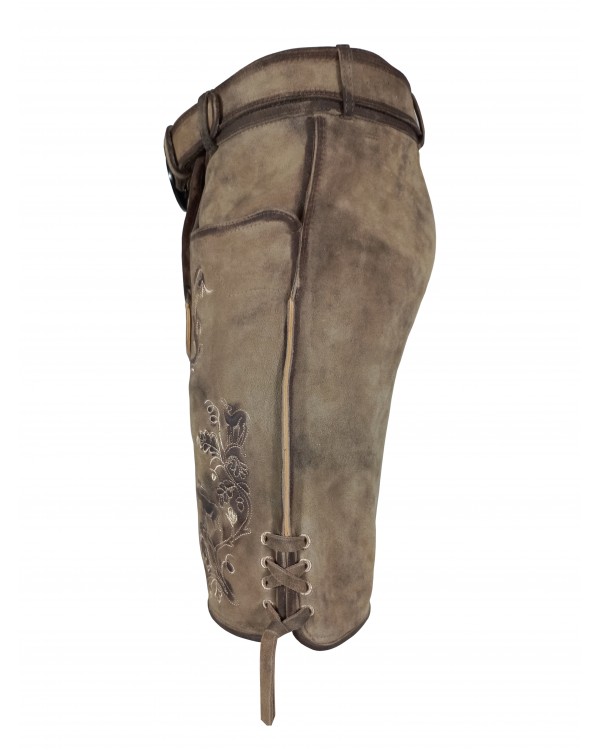 Kurze Herren Lederhose aus Hirschleder, Antonio Hellbraun Kurze Herren Lederhose aus Hirschleder, Antonio Hellbraun