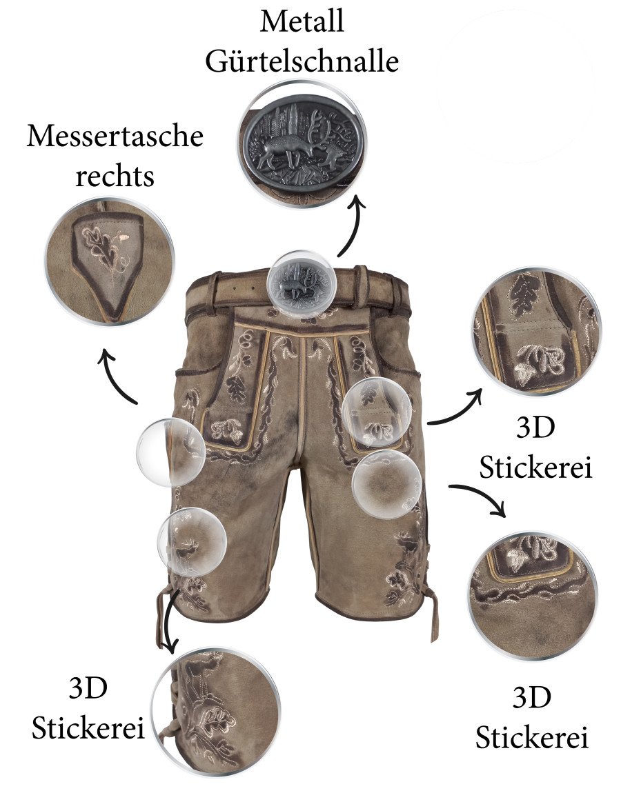 Jungenlederhose Lucas hellbraun main image 0