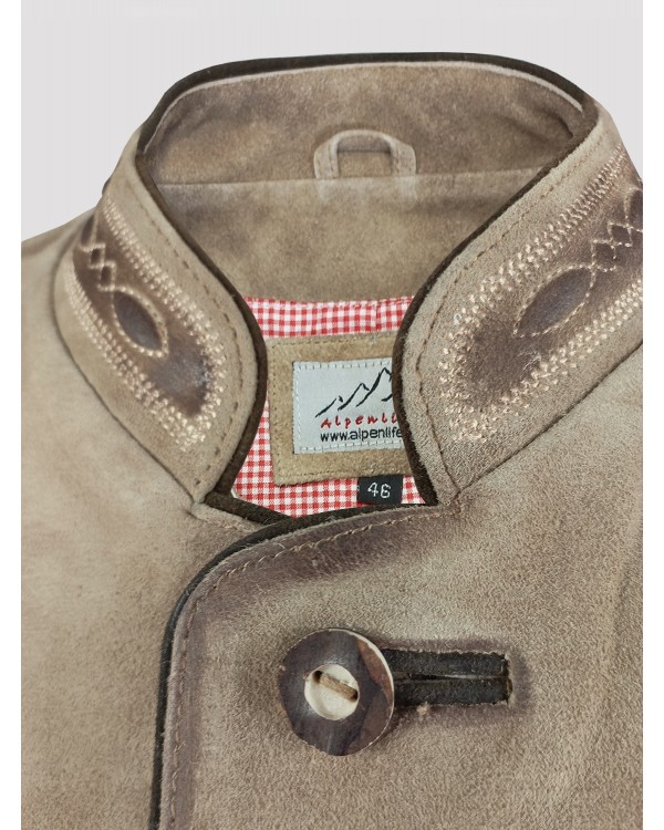 Trachtenweste Aus Leder Jonas - Hellbraun