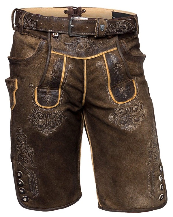 Kurze Herren Lederhose mit Gürtel, Karl