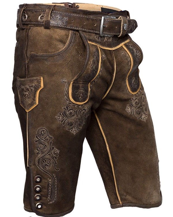 Kurze Herren Lederhose mit Gürtel, Karl
