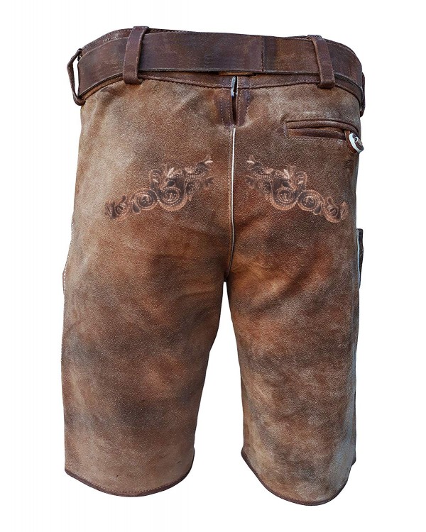 Kurze Herren Lederhose mit Gürtel, Oldtimer