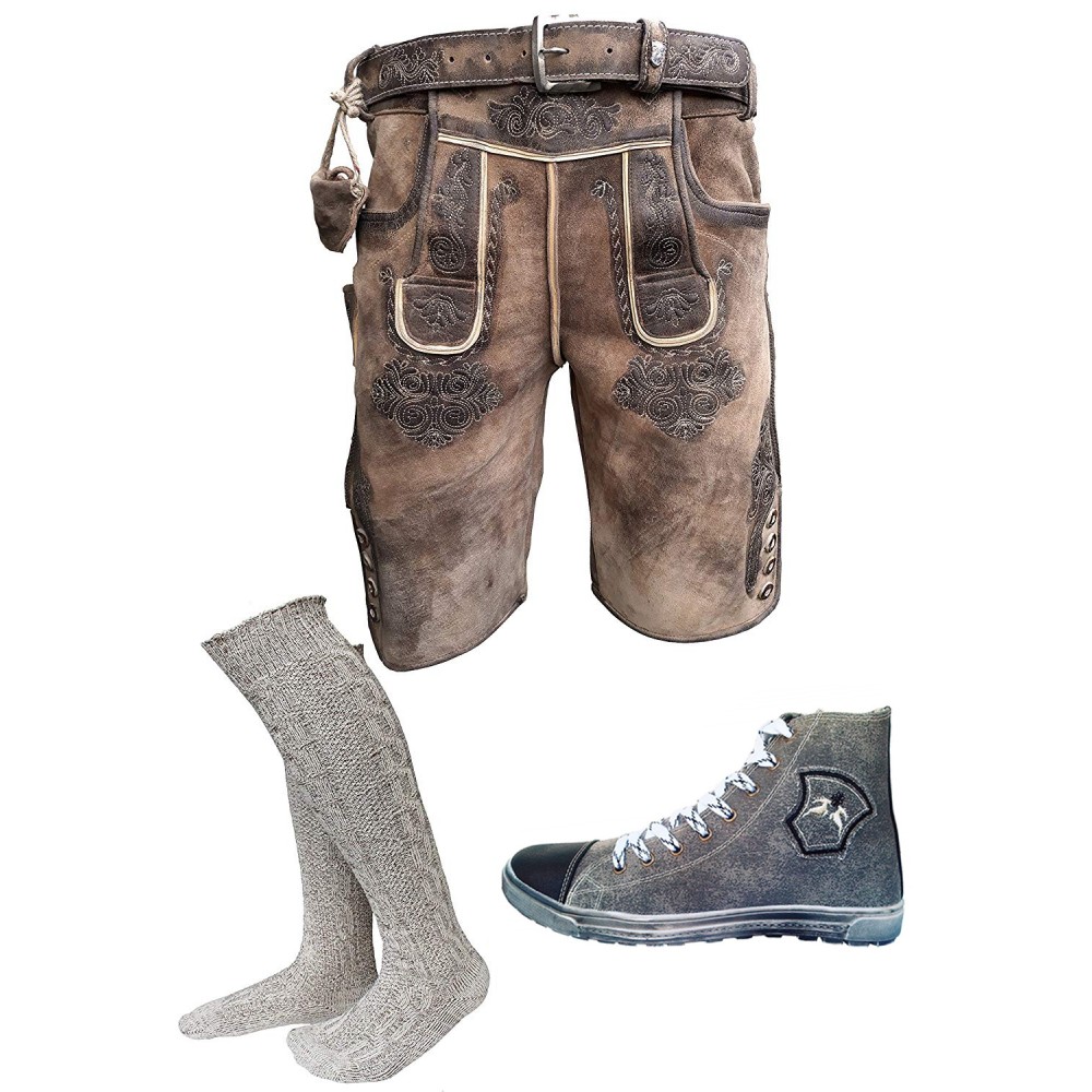 Herren Trachten Set, Krone + Maddox sneakers Grau + Socken Herren Trachten Set, Krone + Maddox sneakers Grau + Socken