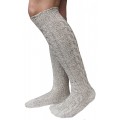 1 Paar Trachten Kniebund Socken beige/meliert