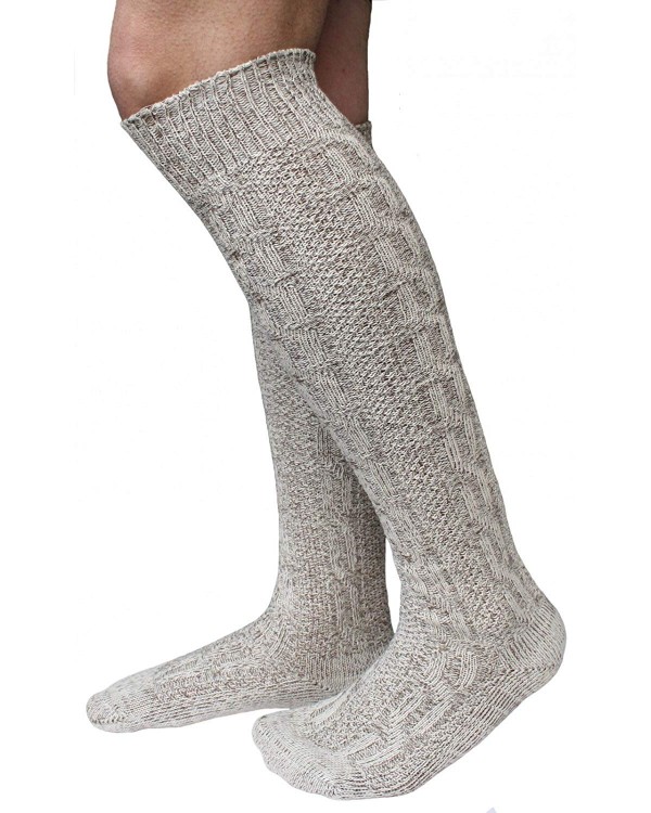 1 Paar Trachten Kniebund Socken beige/meliert 1 Paar Trachten Kniebund Socken beige/meliert