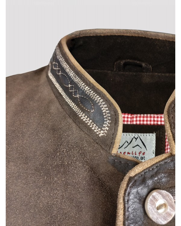 Trachtenweste Aus Leder Noah - Dunkelbraun