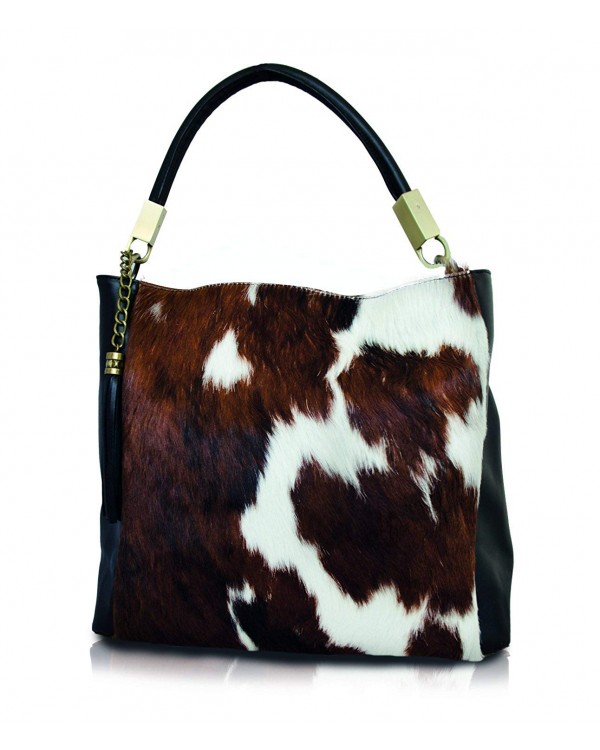 Damen Leder Felltasche