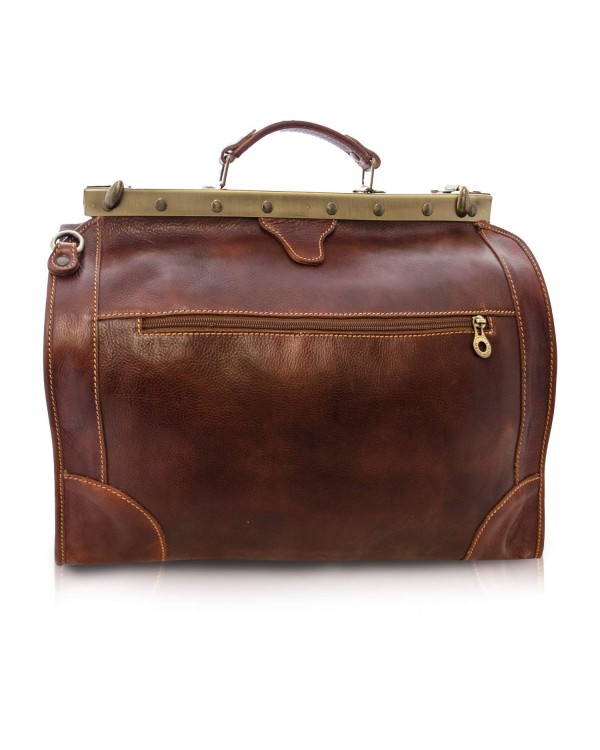 Vintage Italienische Leder Reisetasche Marrone (L)
