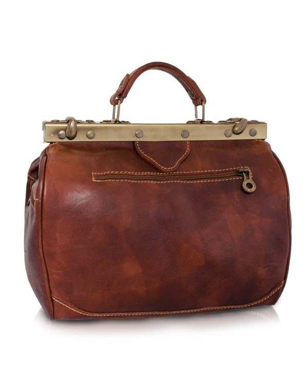Vintage Italienische Leder Doktortasche Marrone (M)