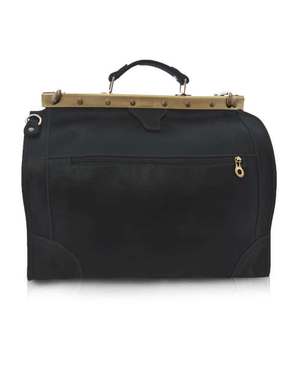 Vintage Italienische Leder Reisetasche Schwarz (L)