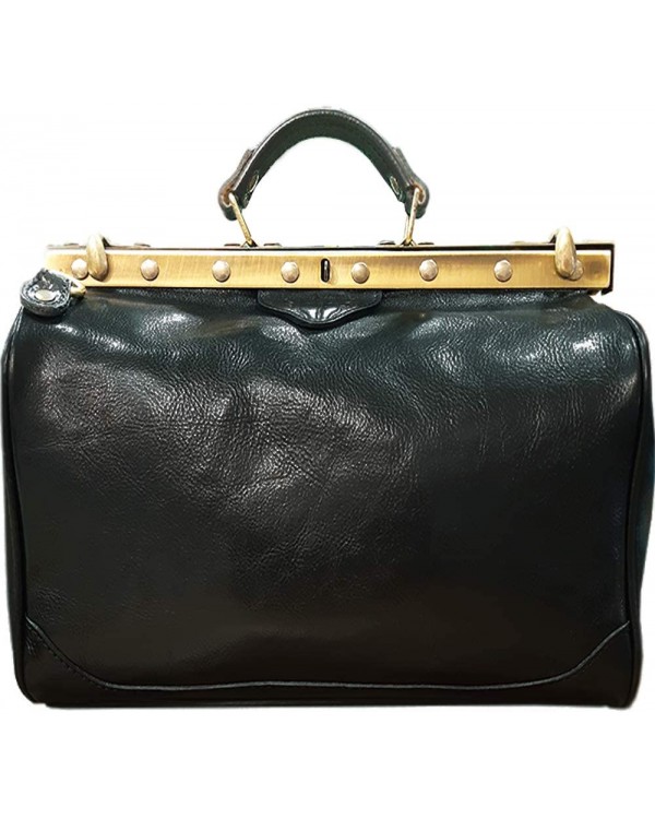 Leder Doktortasche, Hergestellt in Italien (Schwarz ML)