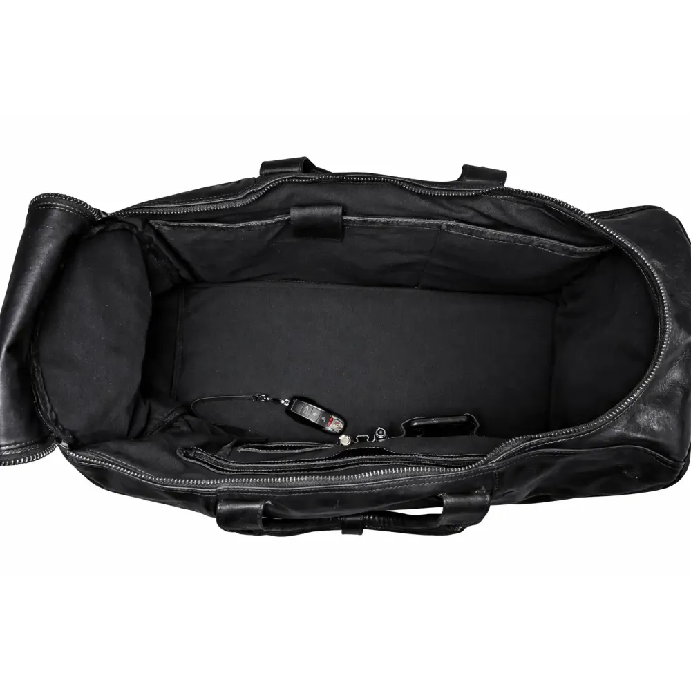 Leder Weekender Tasche Travel Pro Schwarz Leder Weekender Tasche Travel Pro Schwarz