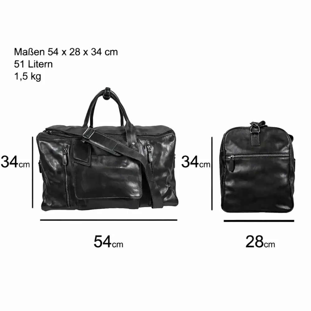 Leder Weekender Tasche Travel Pro Schwarz Leder Weekender Tasche Travel Pro Schwarz