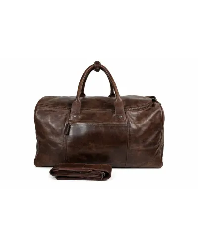 Leder Weekender Tasche Travel Pro Dunkelbraun