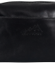 Kulturtasche aus Echtleder Schwarz