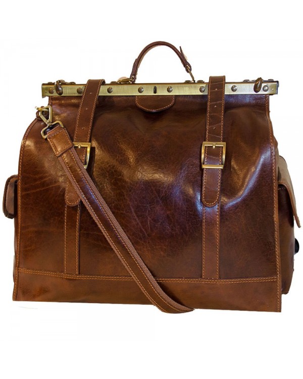 Vintage Italienische Leder Reisetasche Marrone (XXL)