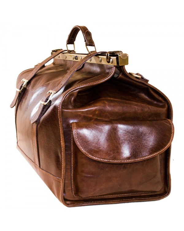 Vintage Italienische Leder Reisetasche Marrone (XXL)