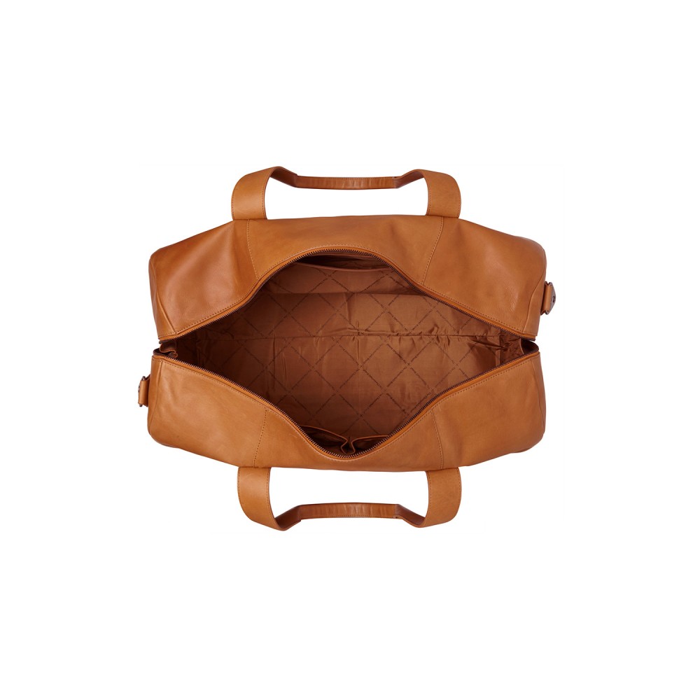 Reisetasche Hudson, Waxed Pull Up, Cognac