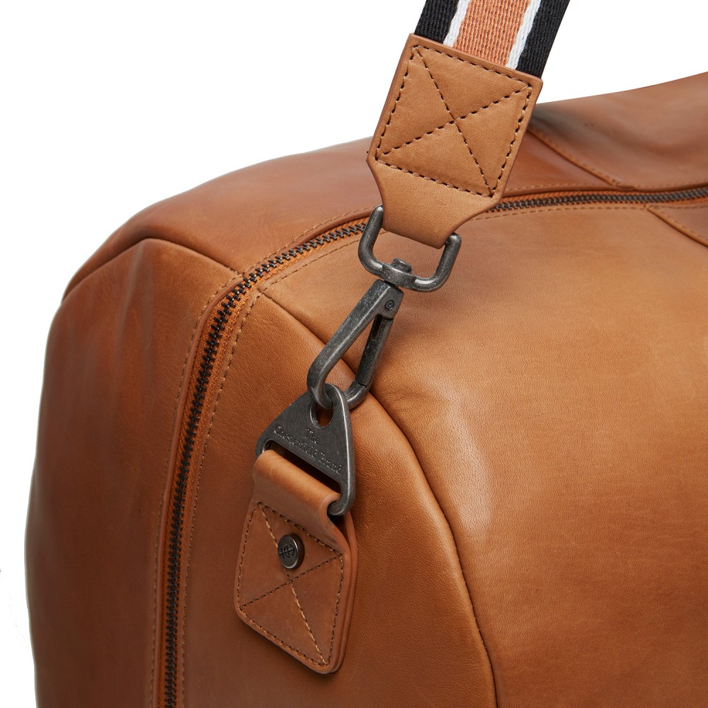 Reisetasche Hudson, Waxed Pull Up, Cognac