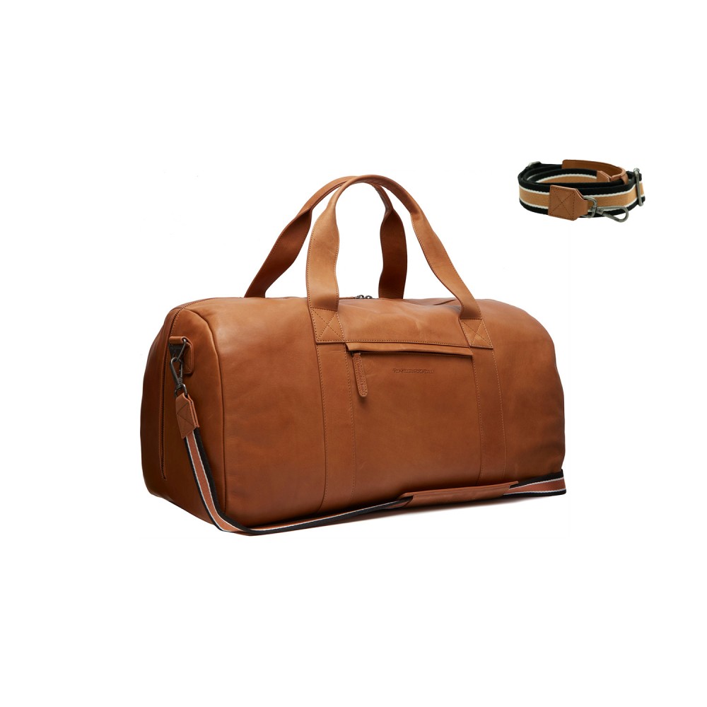 Reisetasche Hudson, Waxed Pull Up, Cognac