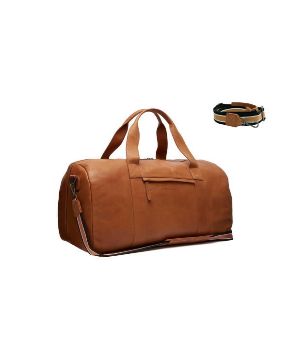 Reisetasche Hudson, Waxed Pull Up, Cognac
