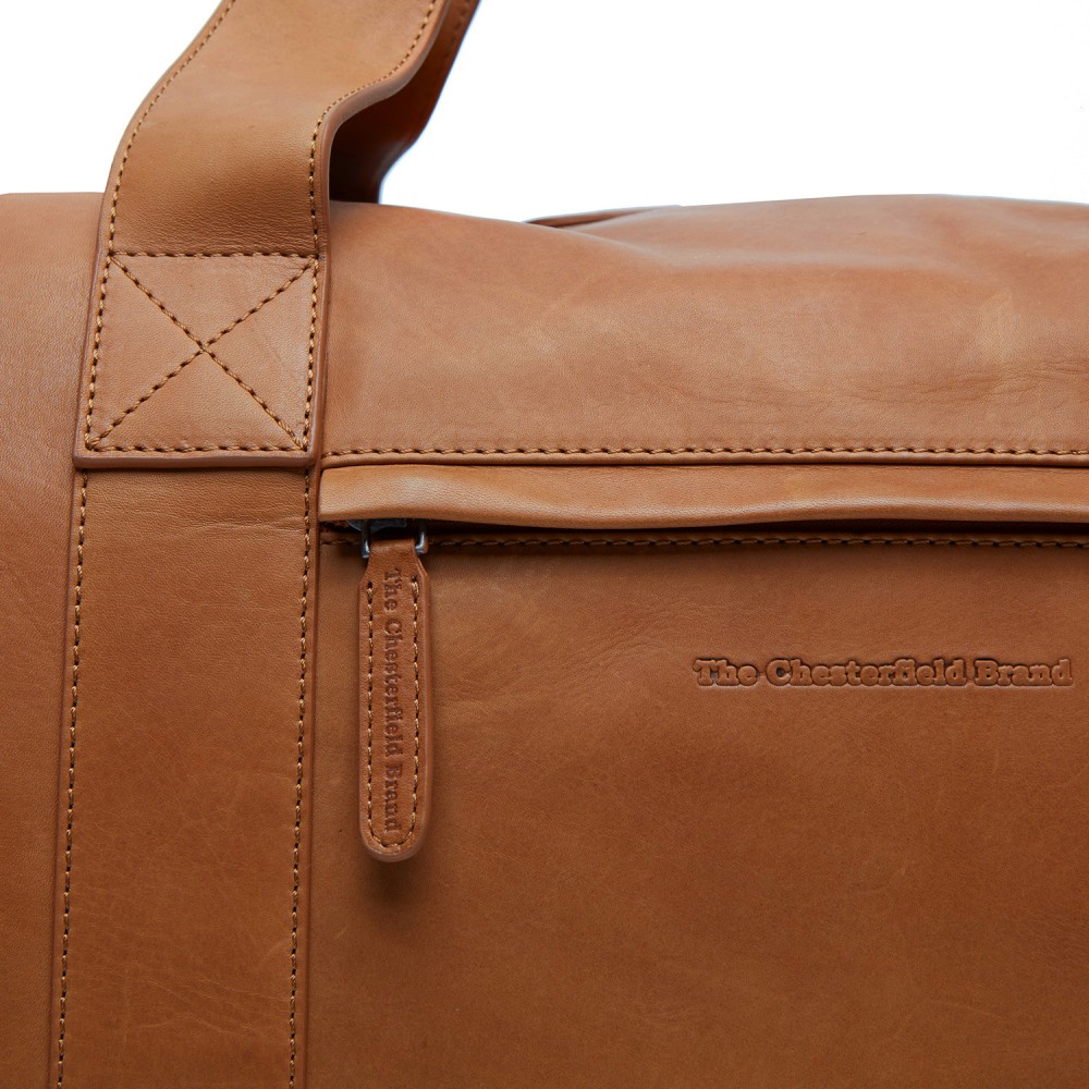 Reisetasche Hudson, Waxed Pull Up, Cognac