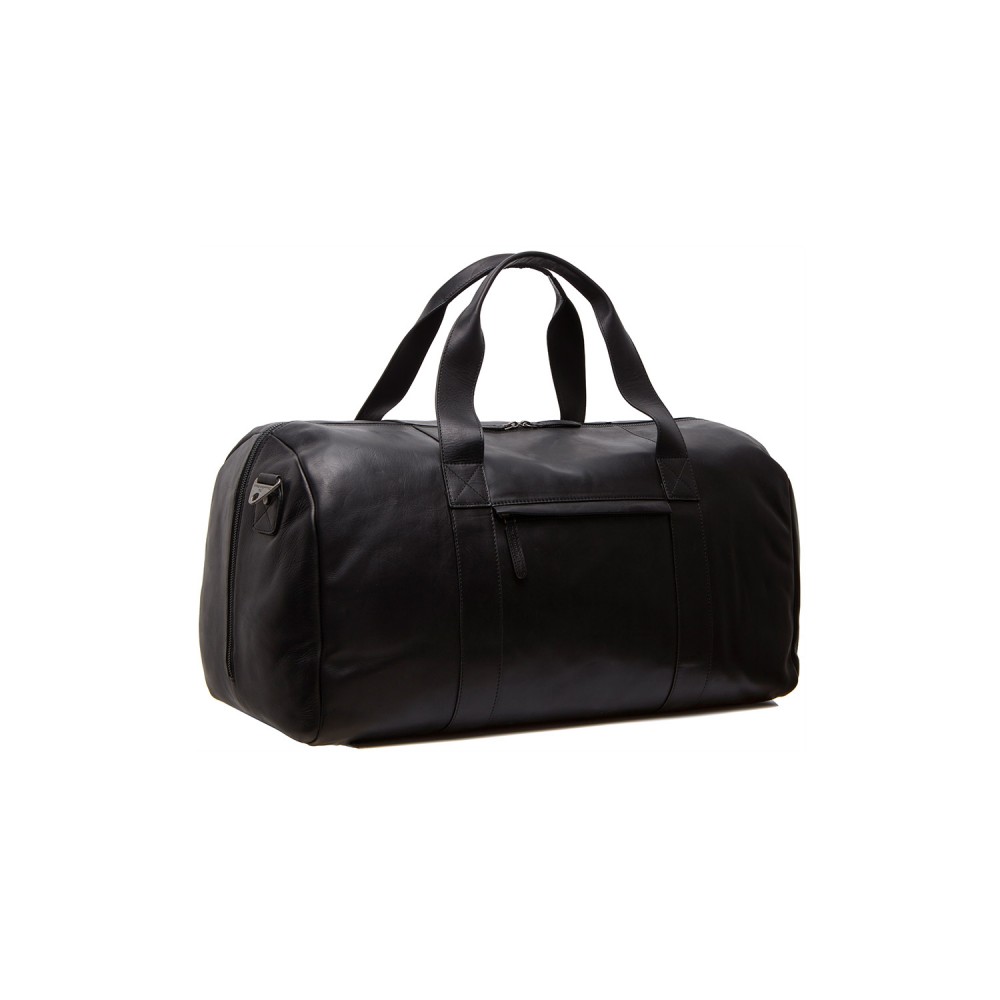 Reisetasche Hudson, Waxed Pull Up, Schwarz