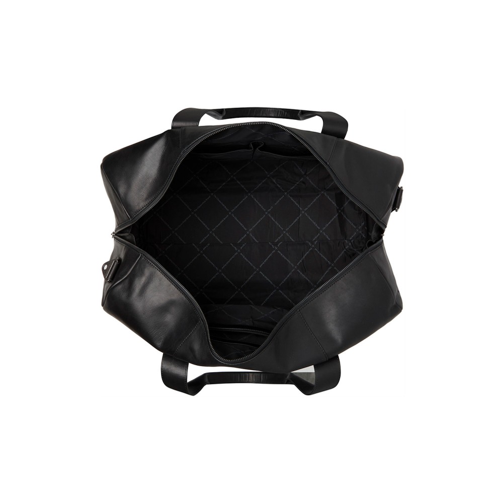 Reisetasche Hudson, Waxed Pull Up, Schwarz