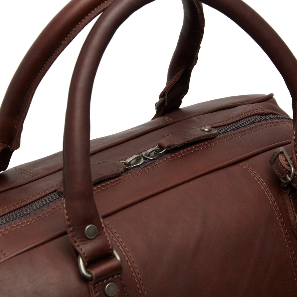 Reisetasche Liam, Waxed Pull Up, Braun