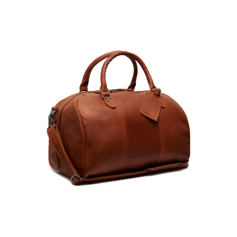 Reisetasche Liam, Waxed Pull Up, Cognac