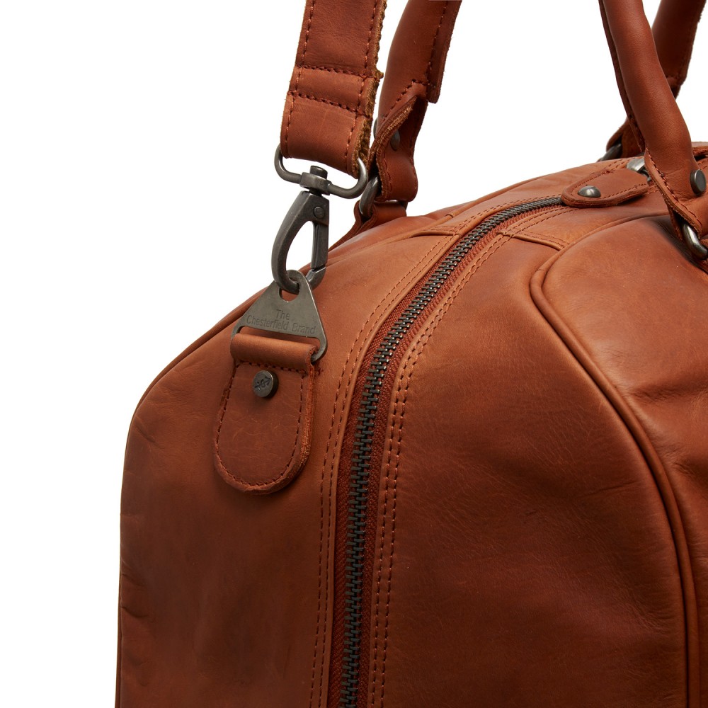 Reisetasche Liam, Waxed Pull Up, Cognac