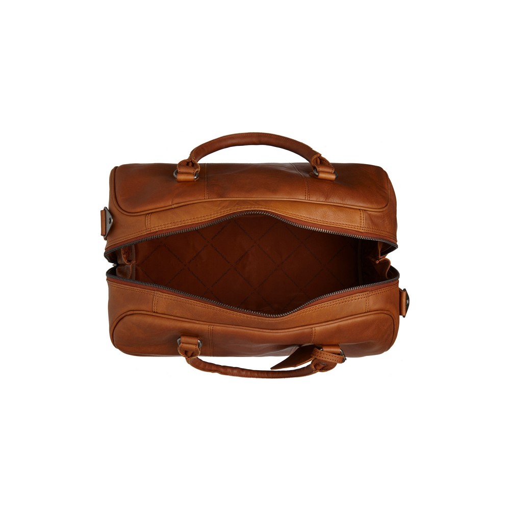 Reisetasche Liam, Waxed Pull Up, Cognac