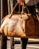 Reisetasche Liam, Waxed Pull Up, Cognac