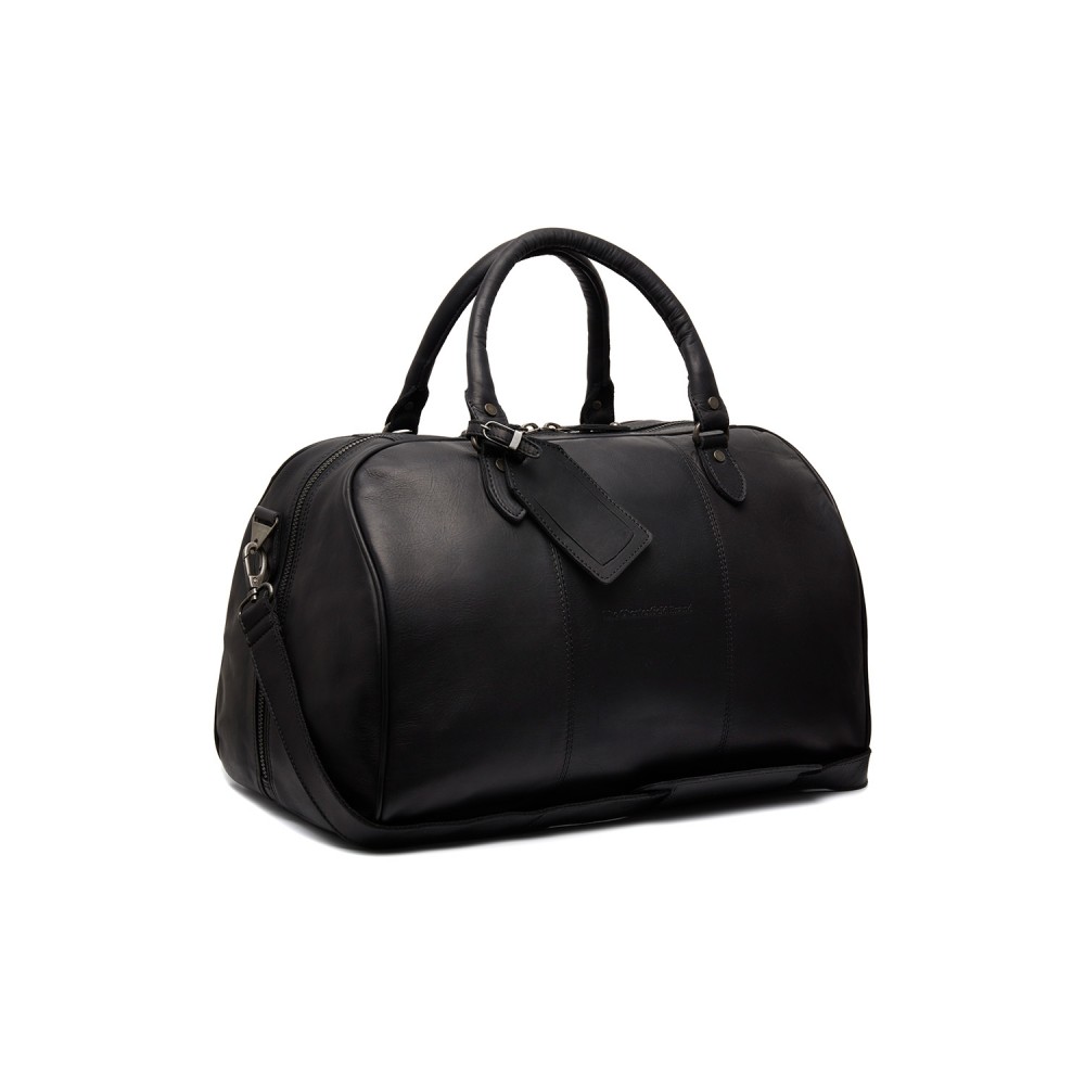 Reisetasche Liam, Waxed Pull Up, Schwarz