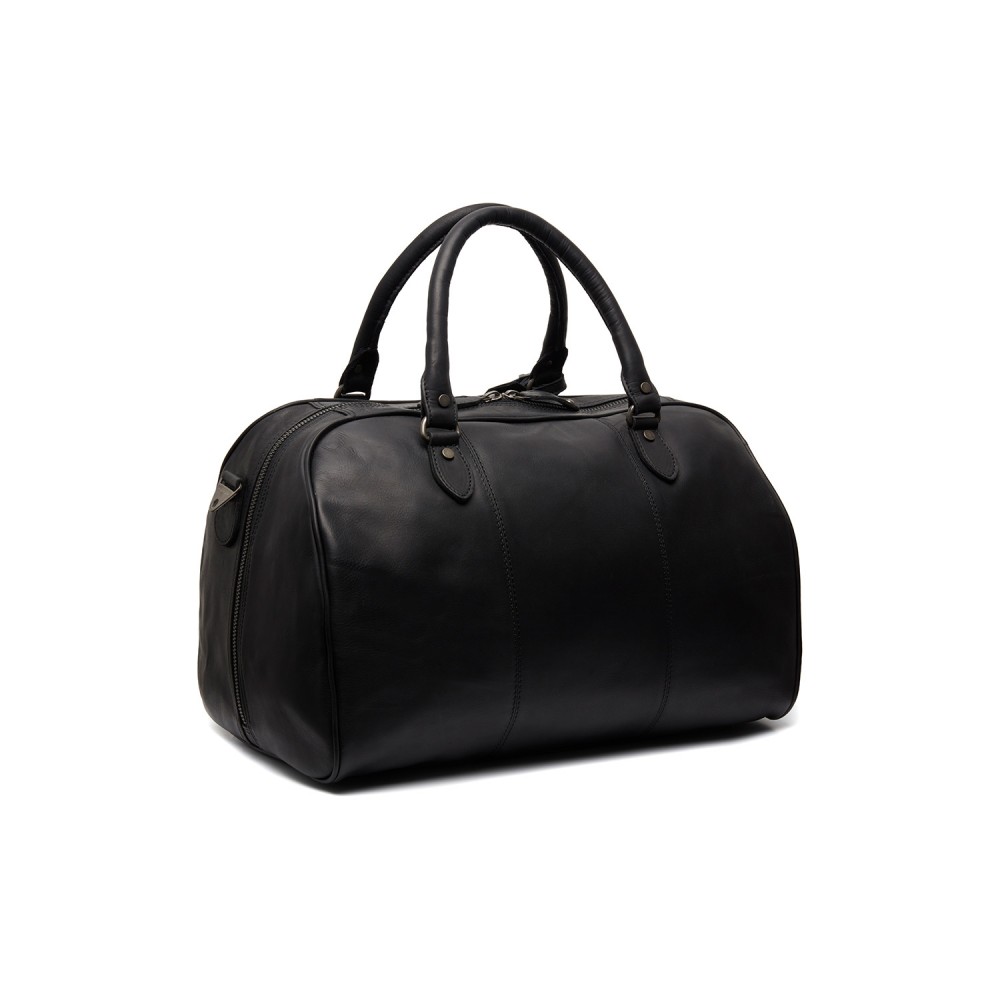 Reisetasche Liam, Waxed Pull Up, Schwarz