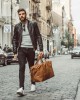Reisetasche Portsmouth, Waxed Pull Up, Cognac