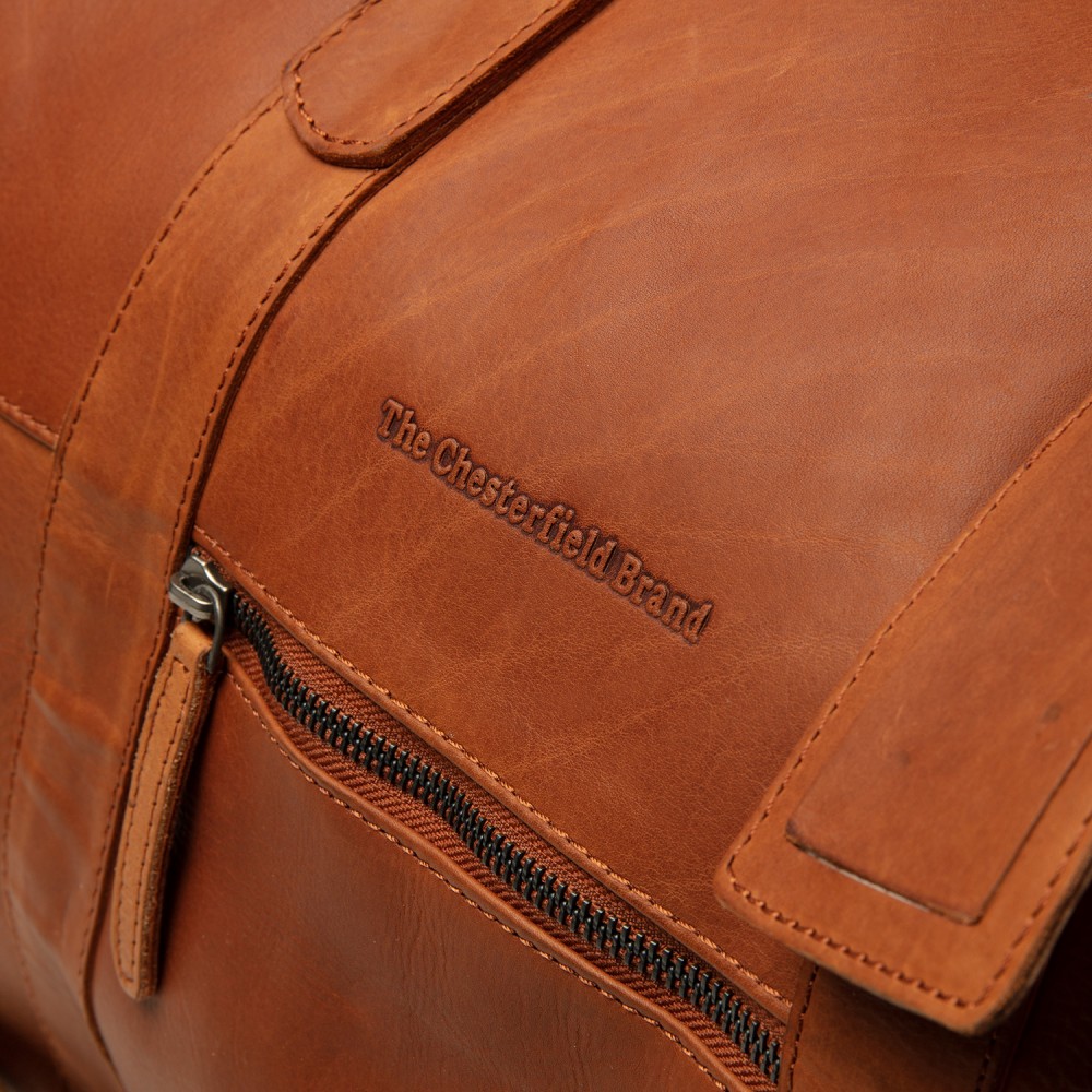 Reisetasche Portsmouth, Waxed Pull Up, Cognac