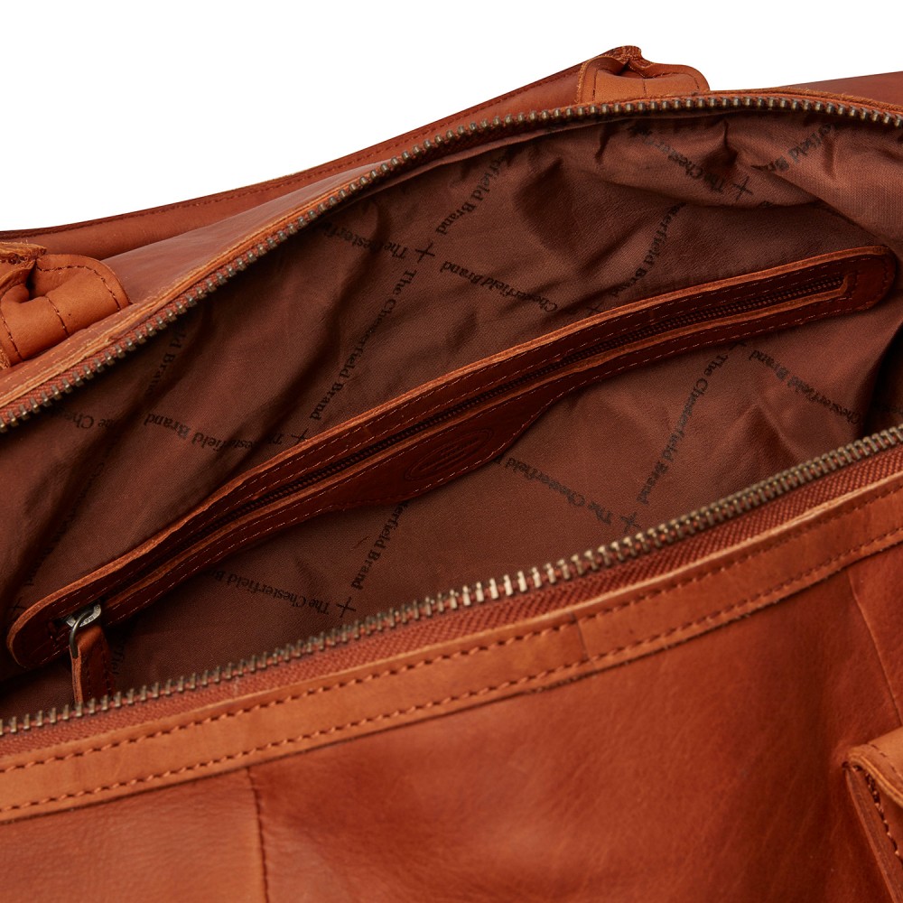 Reisetasche Portsmouth, Waxed Pull Up, Cognac