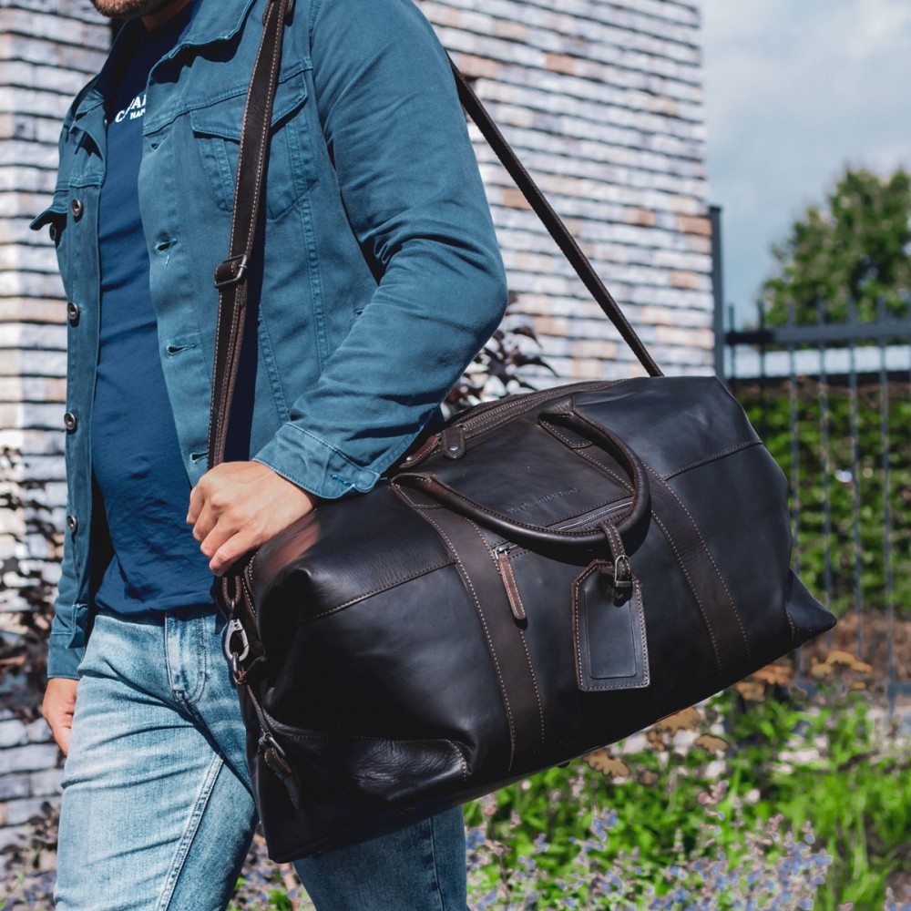 Reisetasche Portsmouth, Waxed Pull Up, Braun