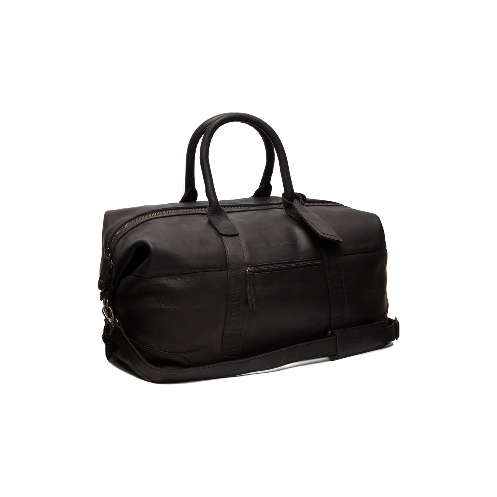 Reisetasche Portsmouth, Waxed Pull Up, Schwarz