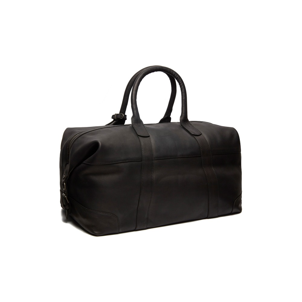 Reisetasche Portsmouth, Waxed Pull Up, Schwarz