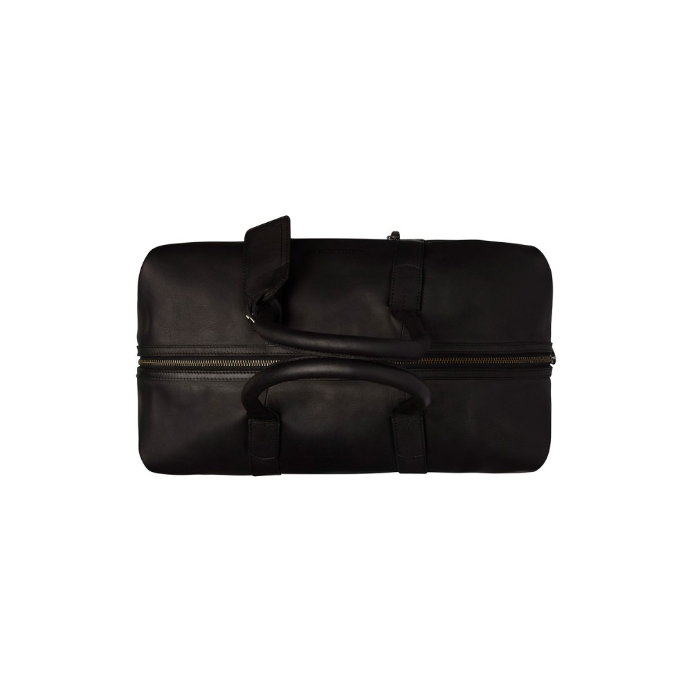 Reisetasche Portsmouth, Waxed Pull Up, Schwarz