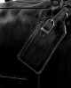 Reisetasche William aus gewachstem Schwarz-Leder