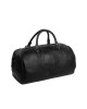 Reisetasche William aus gewachstem Schwarz-Leder