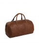 Reisetasche William aus gewachstem Cognac-Leder