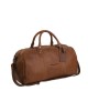 Reisetasche William aus gewachstem Cognac-Leder