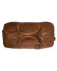 Reisetasche William aus gewachstem Cognac-Leder